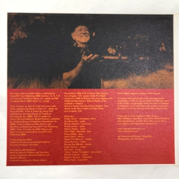 Willie Nelson Countryman CD Willie plays Reggae 2005 Lost Highway - Picture 6 of 13